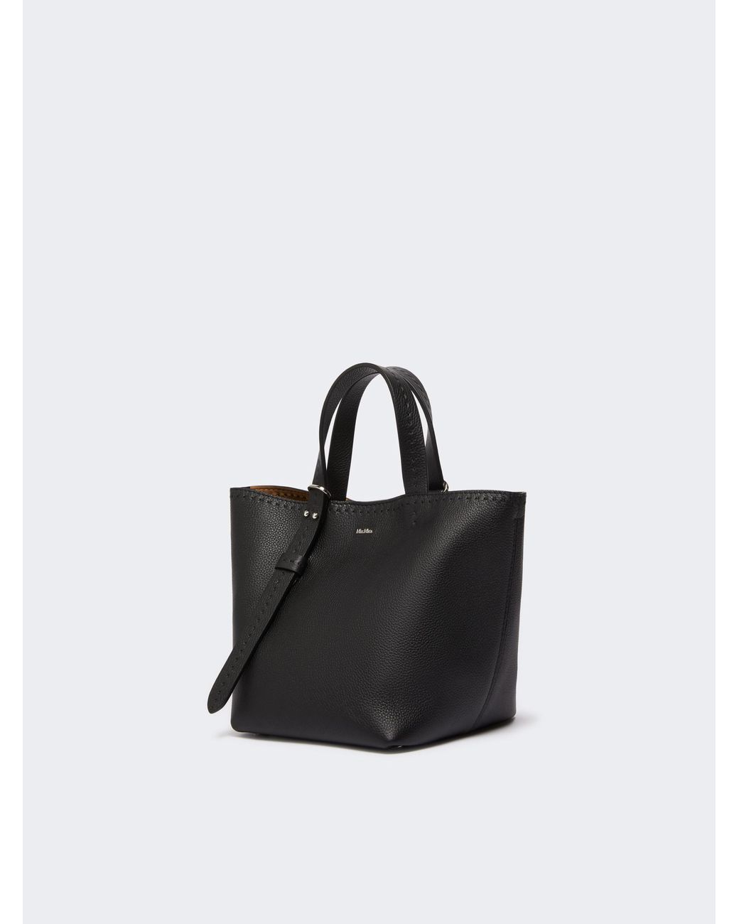 Max Mara Black Extra-Small Leather Archetipo Bag