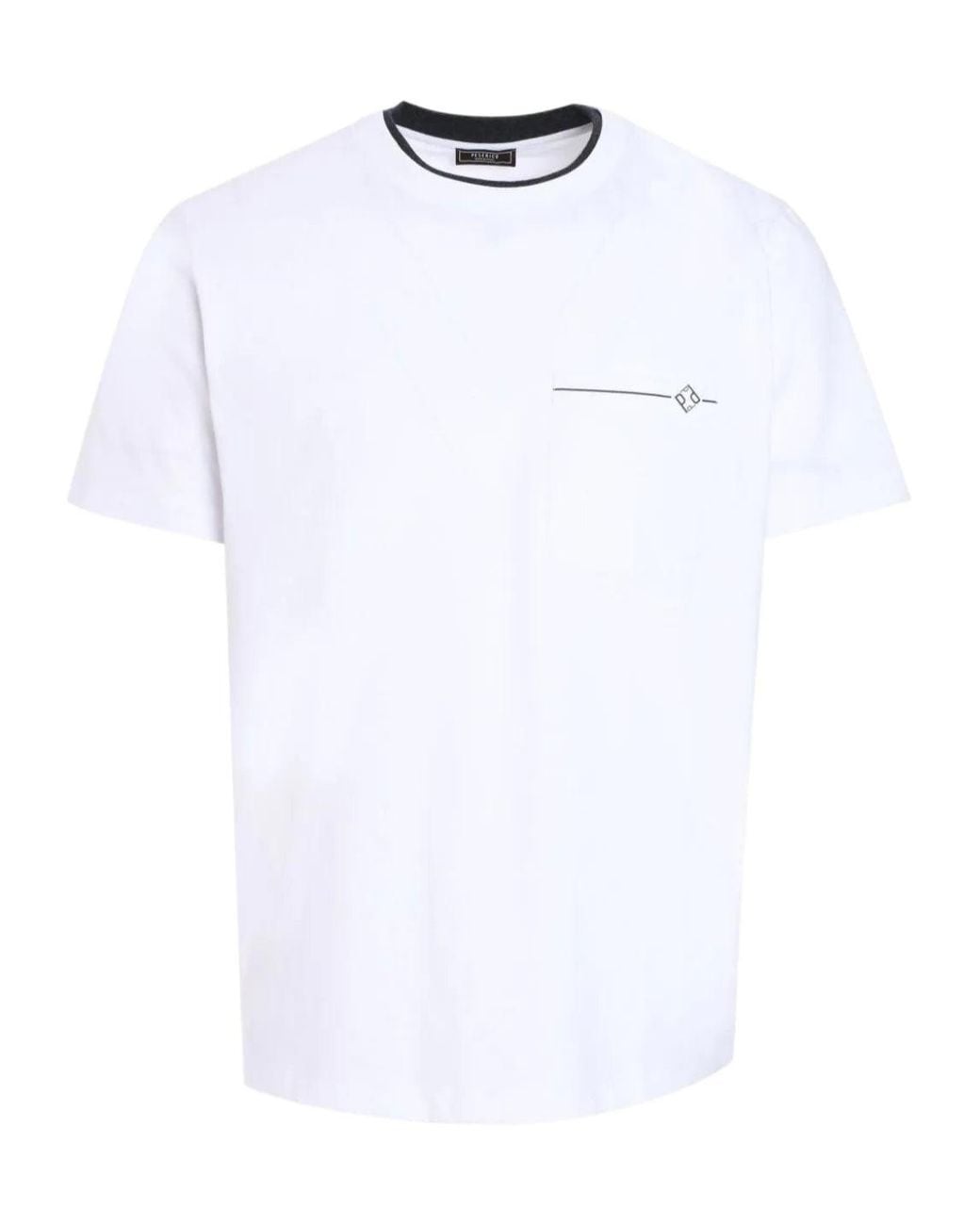 Peserico White Cotton T-Shirt for men