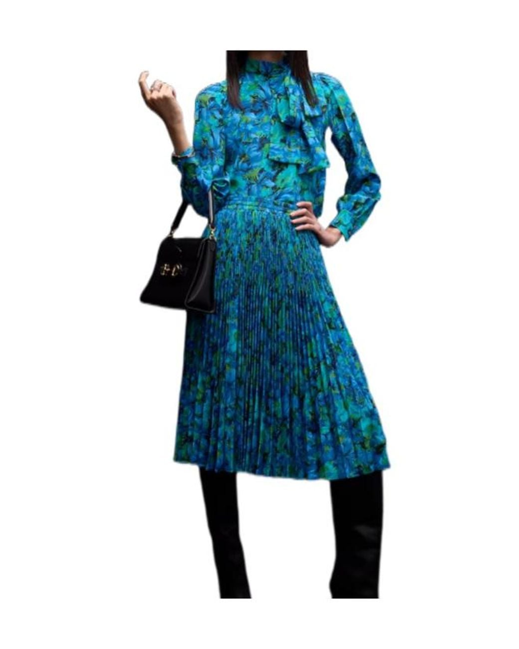 Gucci Blue Printed Silk Crêpe De Chine Shirt
