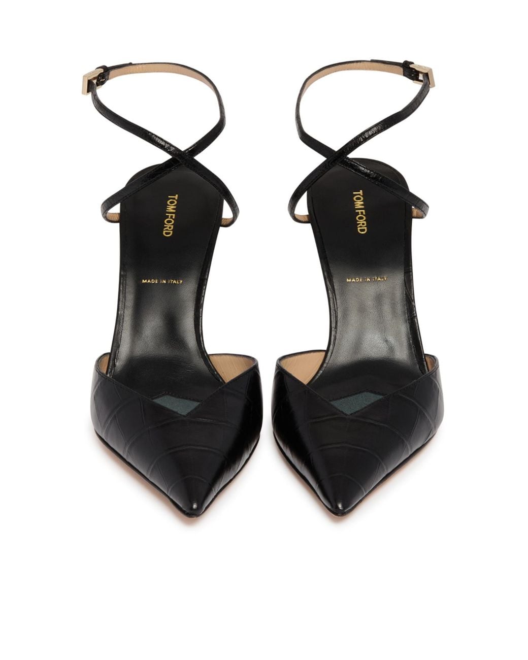 Tom Ford Black Pointed Toe Heeled Pumps