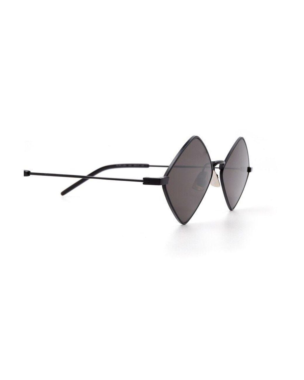 Saint Laurent White Eyewear Lisa Geometric Frame Glasses for men