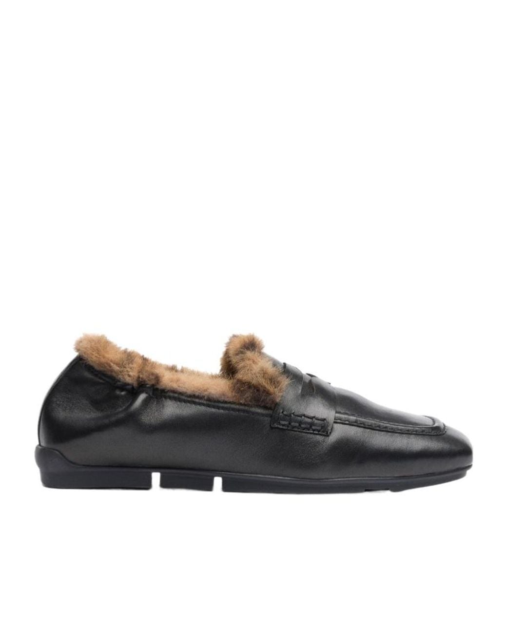 Ash Black Barkley Fur Nappa/Fake Fur Leopard