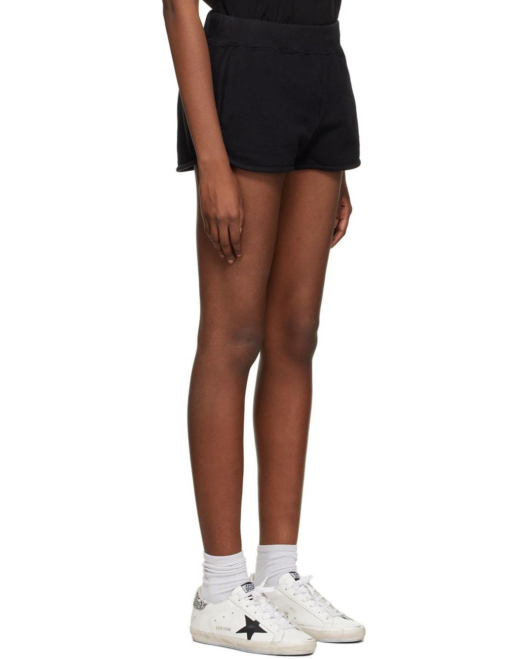 Golden Goose Deluxe Brand Black Star Embroidered Shorts
