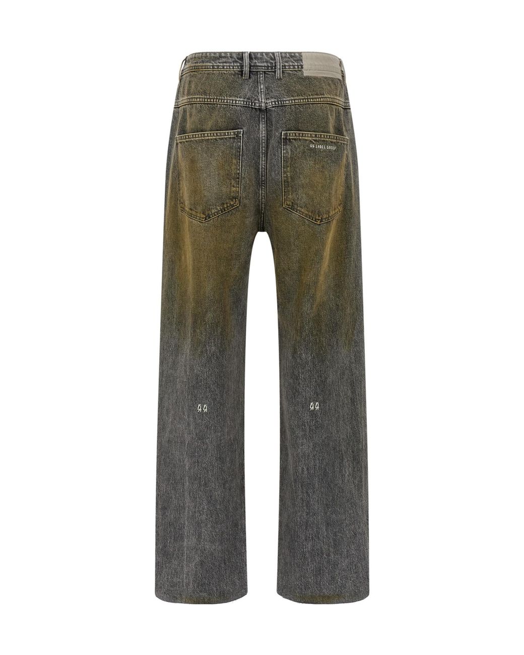 44 Label Group Green Soil Used-Effect Jeans for men