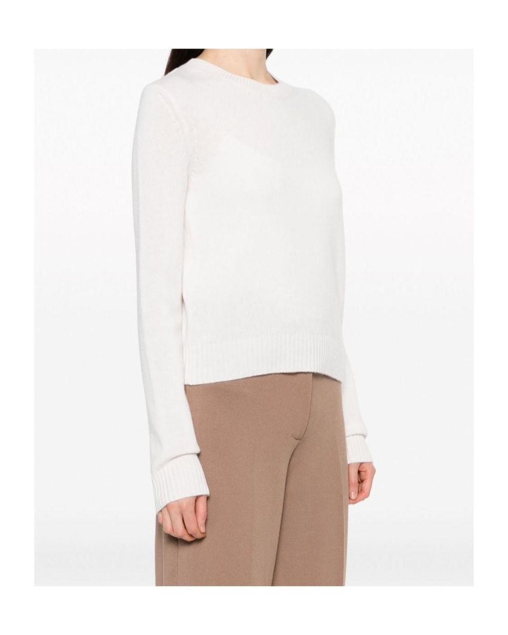 Lisa Yang White Mable Sweater Knitwear