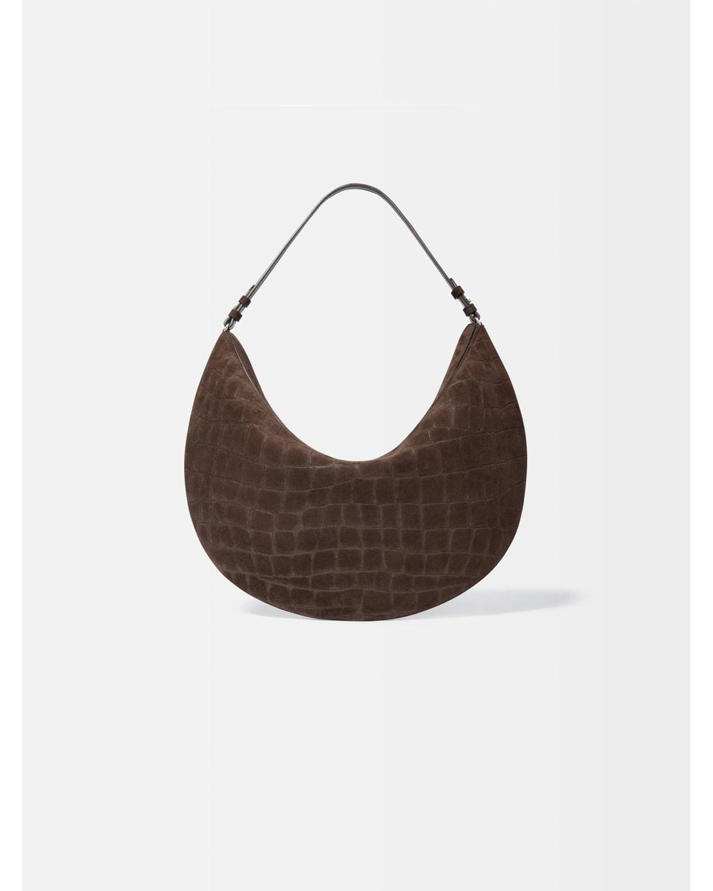 Jacquemus Brown The Ovalo Logo Embossed Shoulder Bag