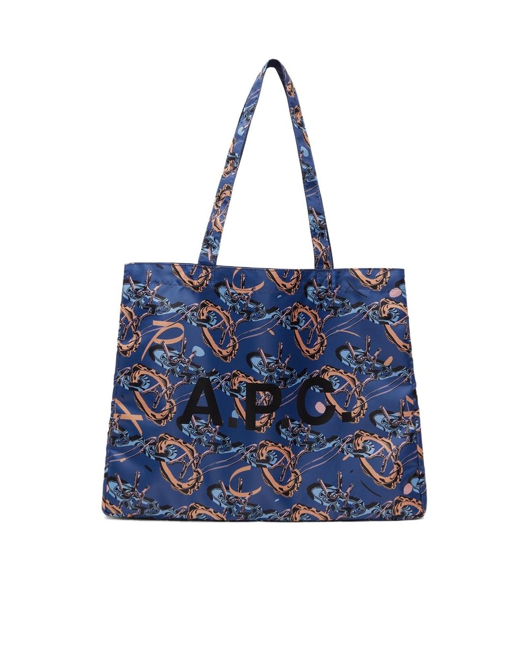 A.P.C. Blue X Brain Dead Co-Signed Double-Sided Tott Bag