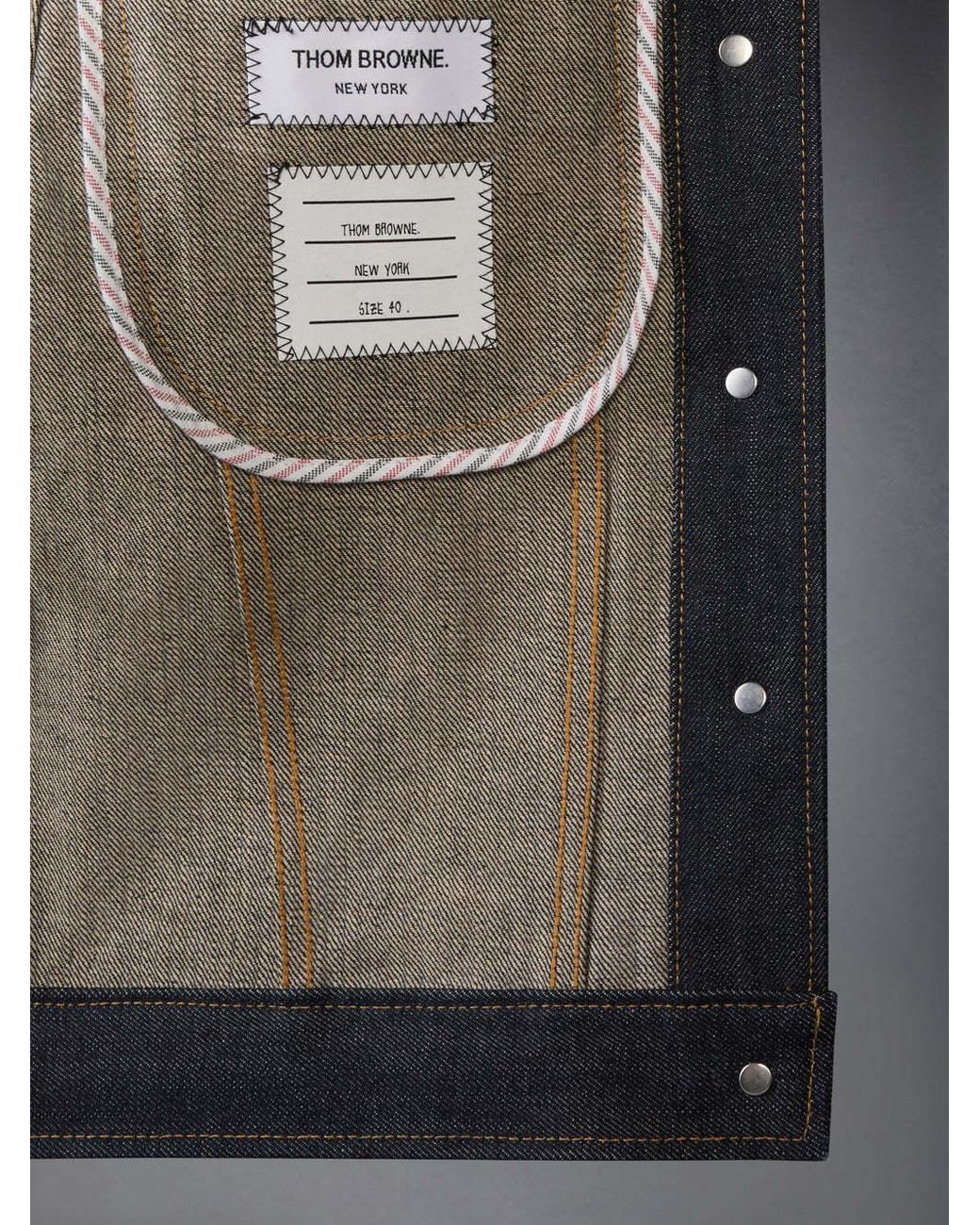 Thom Browne Blue Buttoned Denim Jacket