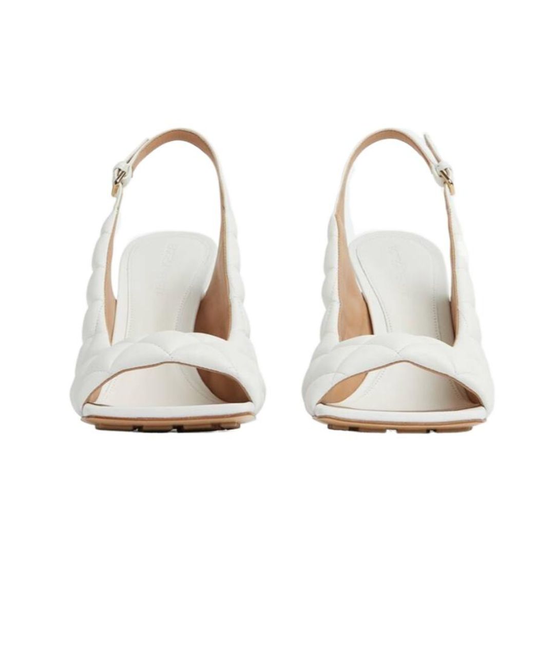 Bottega Veneta White Padded Slingback Sandals