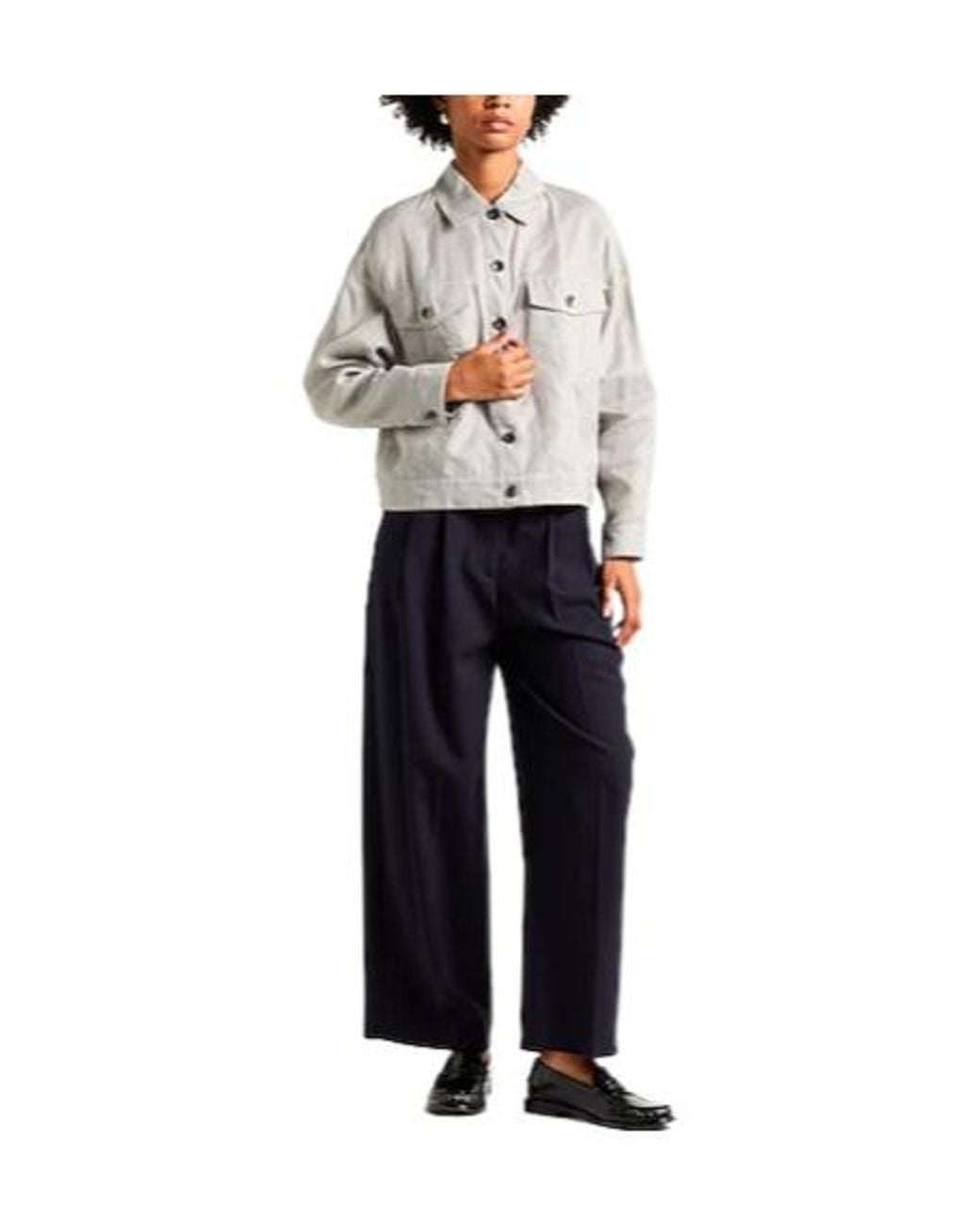 Brunello Cucinelli Gray Minimalist Singlebreasted Jacket