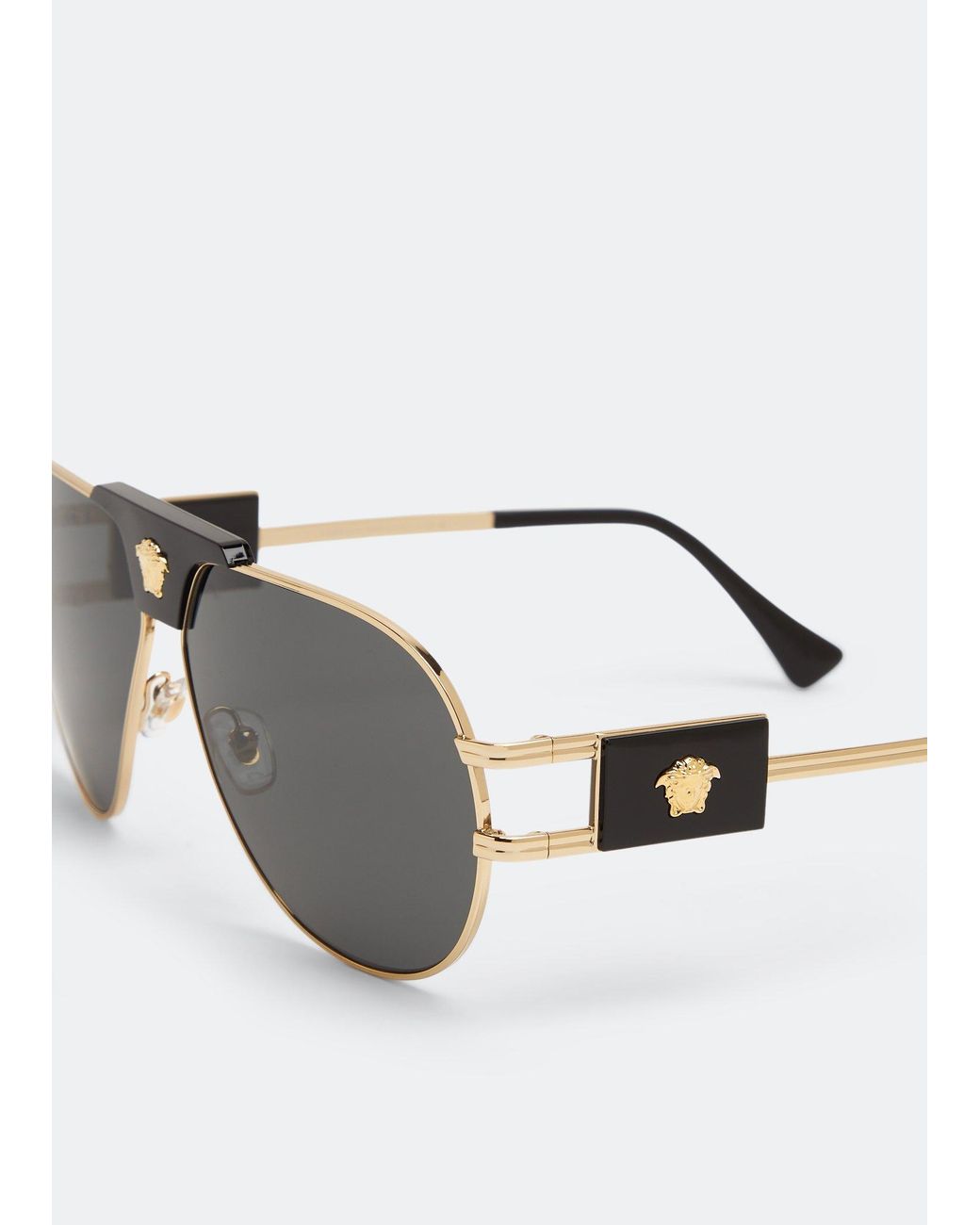 Versace Metallic Logo Sunglasses for men