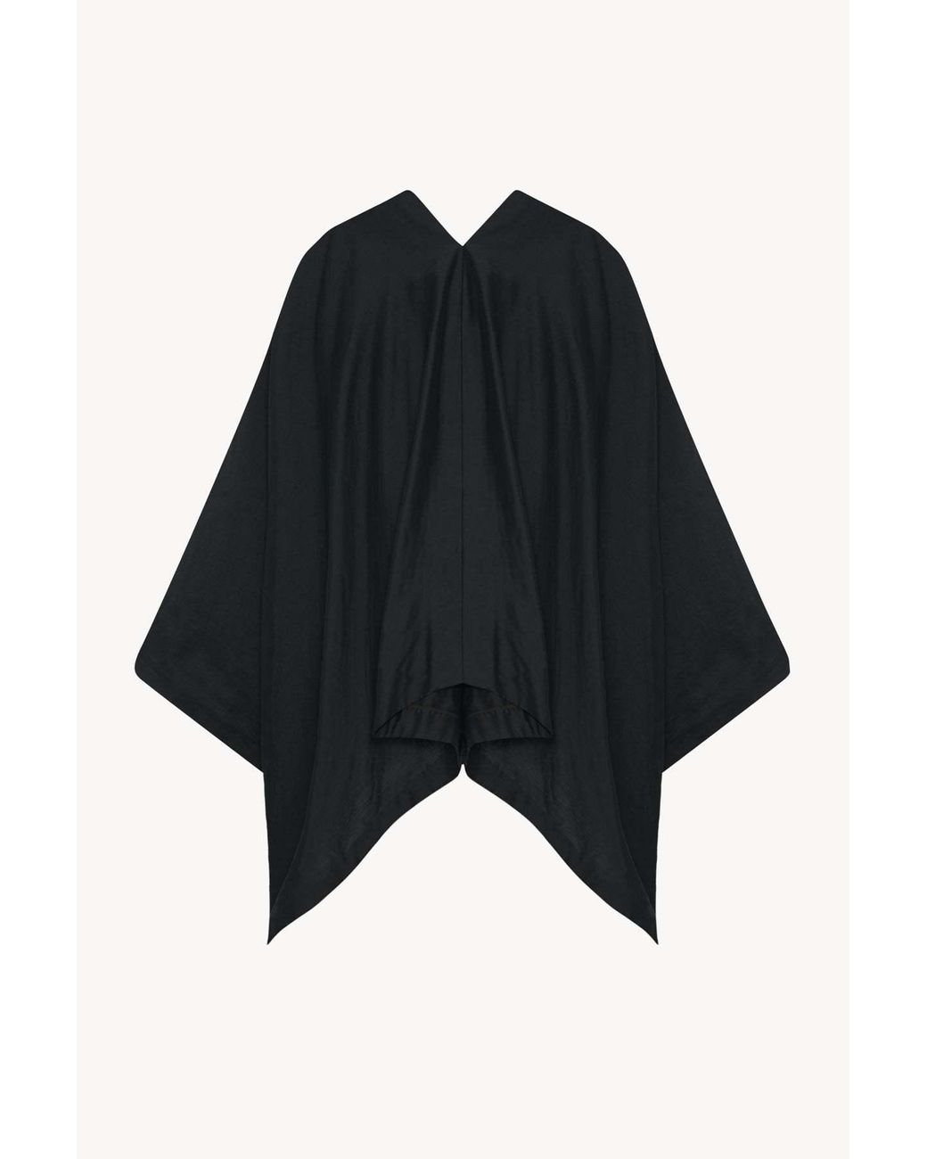 The Row Black Cedar Cotton-Silk Top