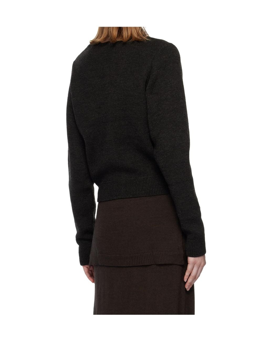 Lemaire Black Button-Front Cardigan