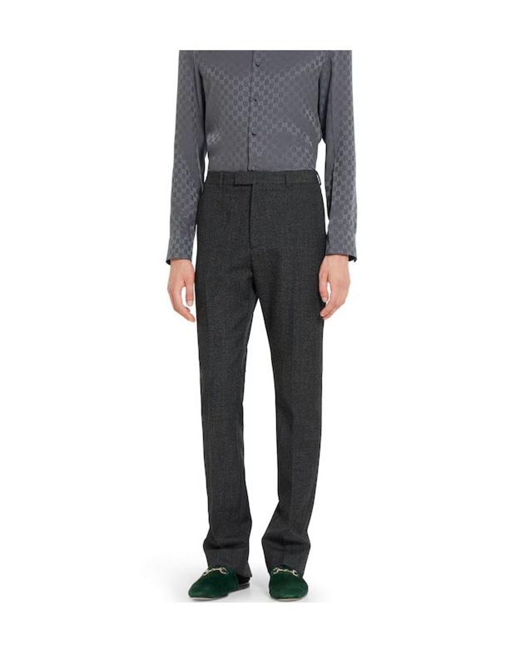 Gucci Black Mouliné Pants for men