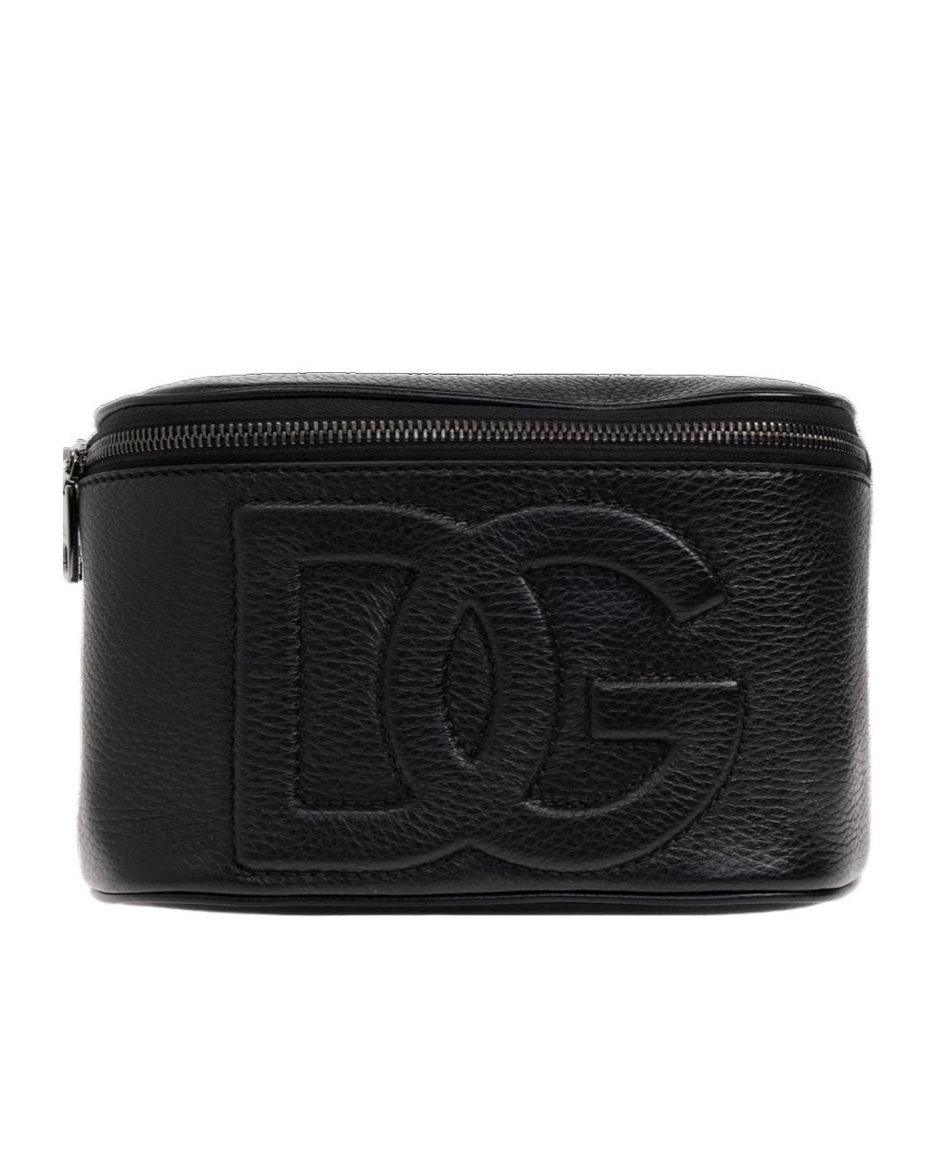 Dolce & Gabbana Black 3D-Effect Dg Logo Belt Bag for men