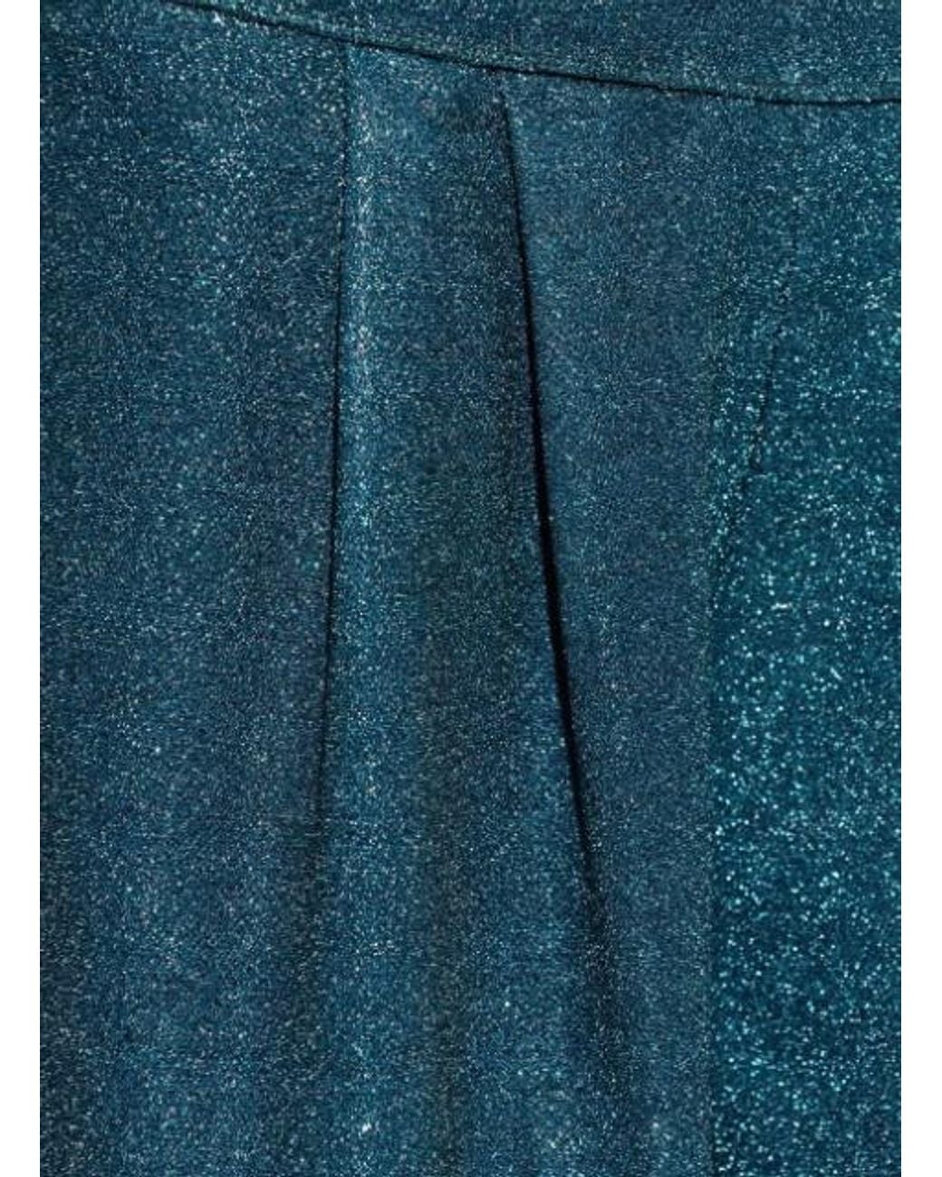 Oseree Blue Oséree Lurex Thread Pants