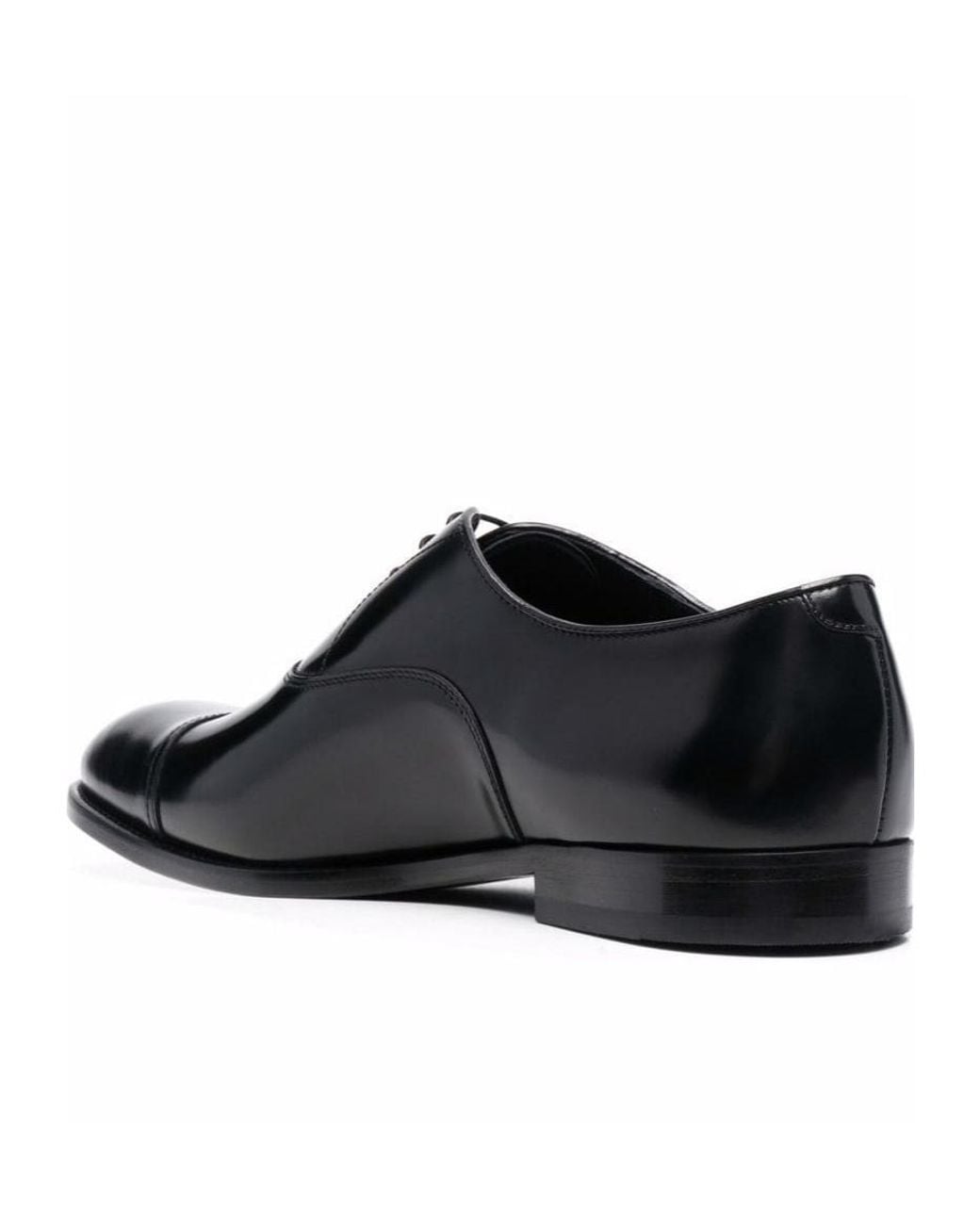 Doucal's Black Almond Toe Lace-Up Shoes for men