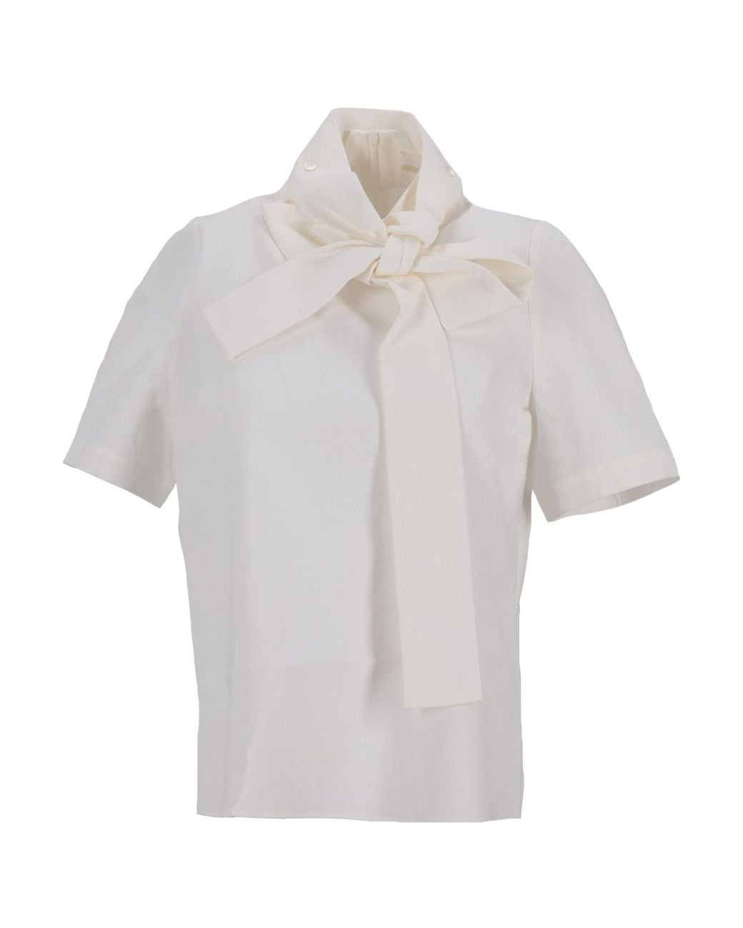 ShuShu/Tong White Tie-Neck Blouse