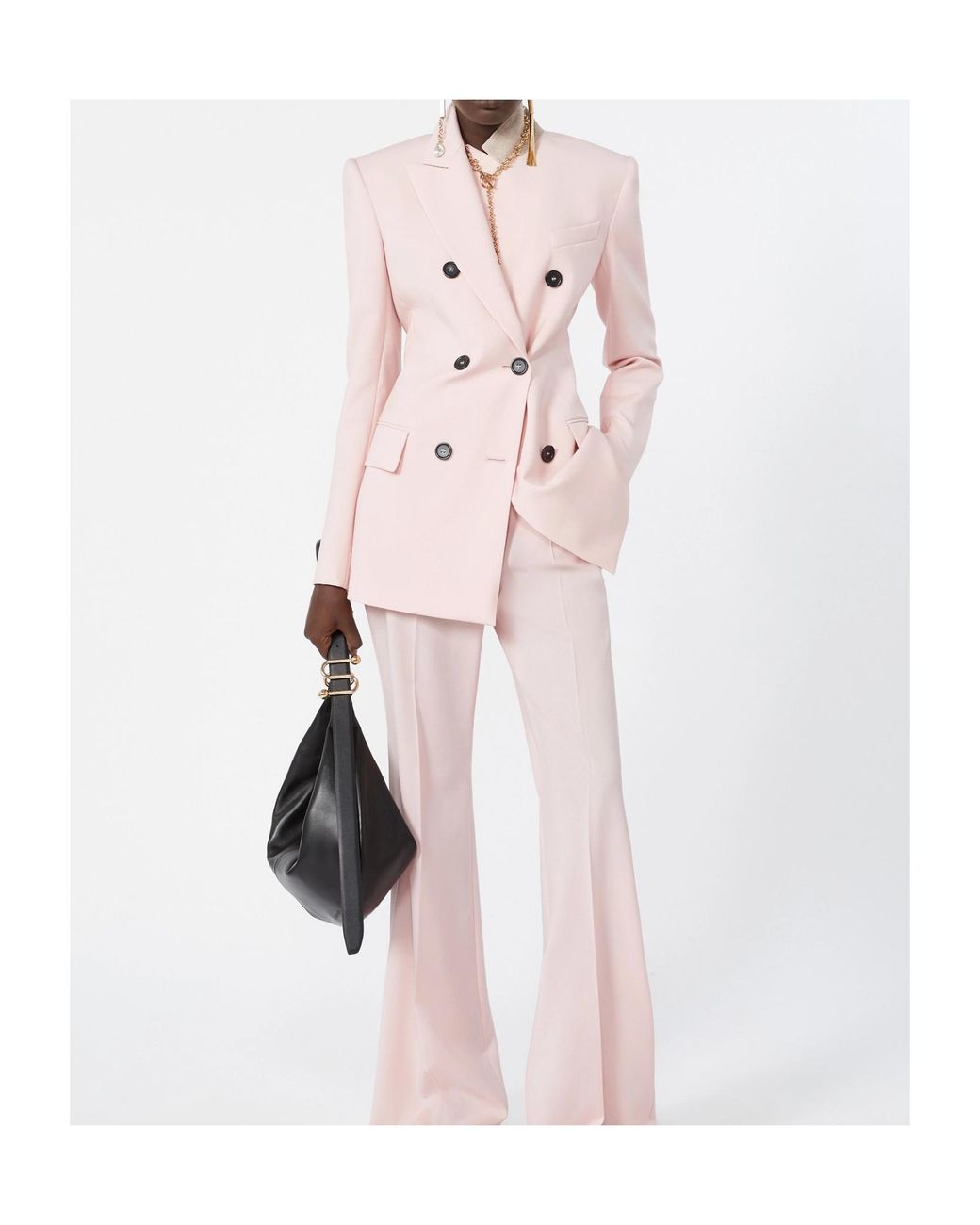 Sportmax Pink Adamo Double-Breasted Blazer