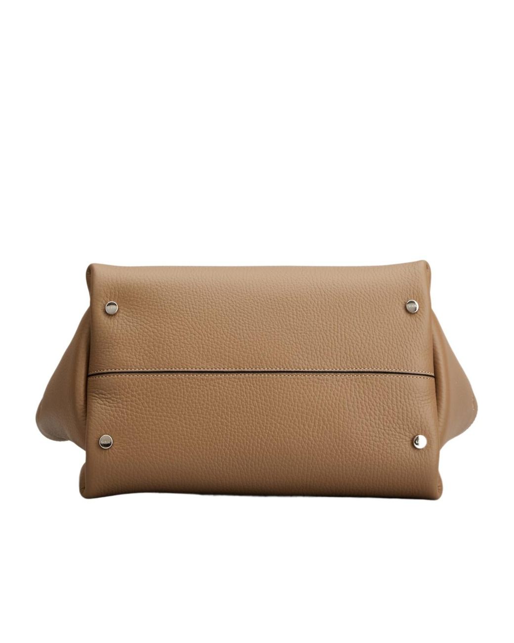 Tod's Brown Logo Plaque Top Handle Bag