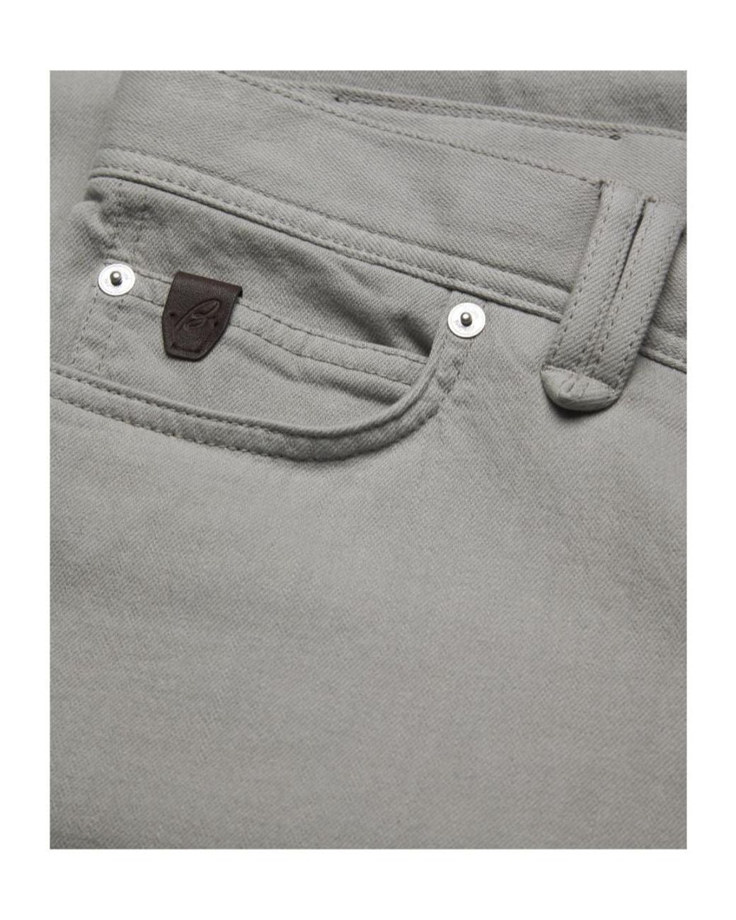 Brioni Gray Slim Fit Jeans for men