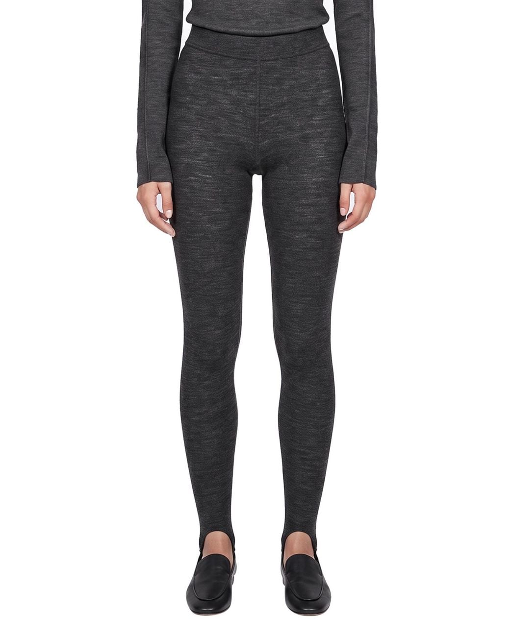 Soeur Black Stirrup-Cuff Leggings