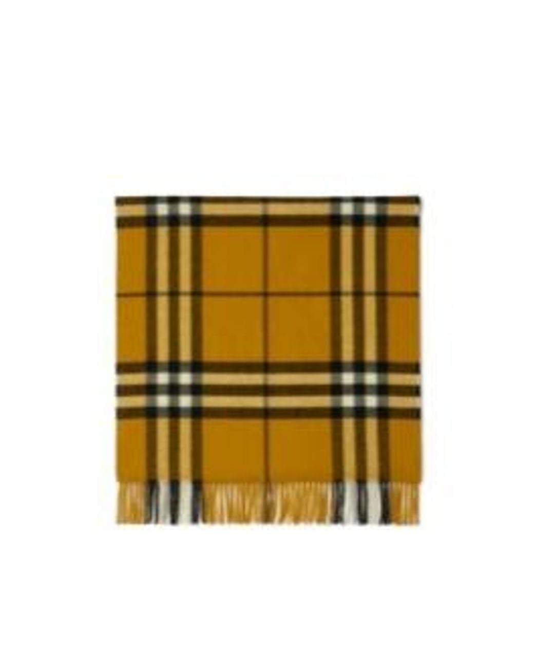 Burberry Metallic Checked Fringed-Edge Scarf for men