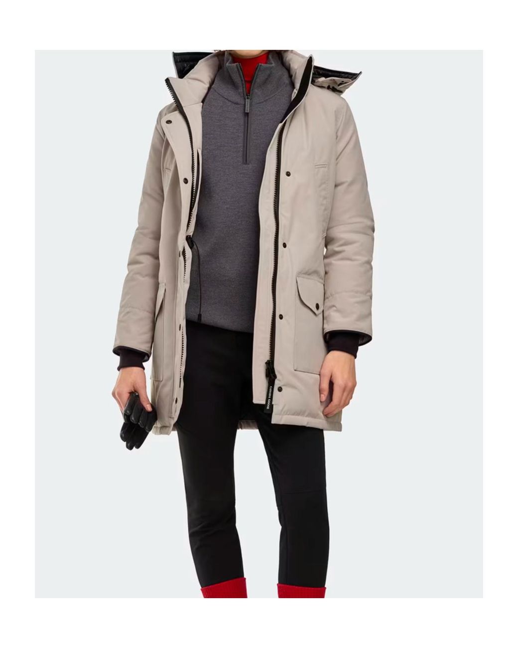 Canada Goose Natural Shelburne Hooded Down Jacket