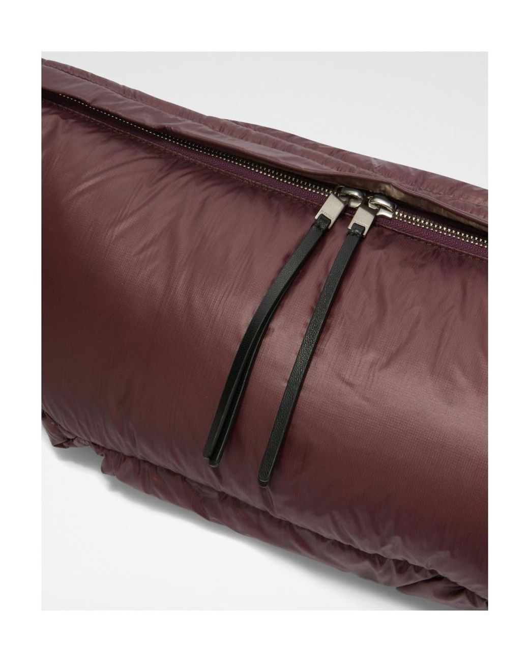 Jil Sander Purple Logo Printed Padded Belt Bag