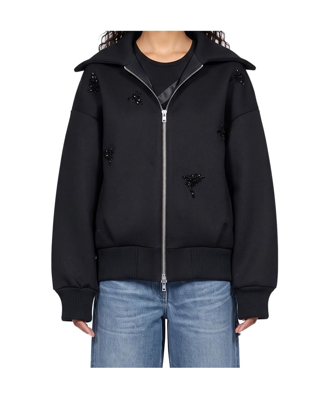 Simone Rocha Blue Long-Sleeve Casual Jacket