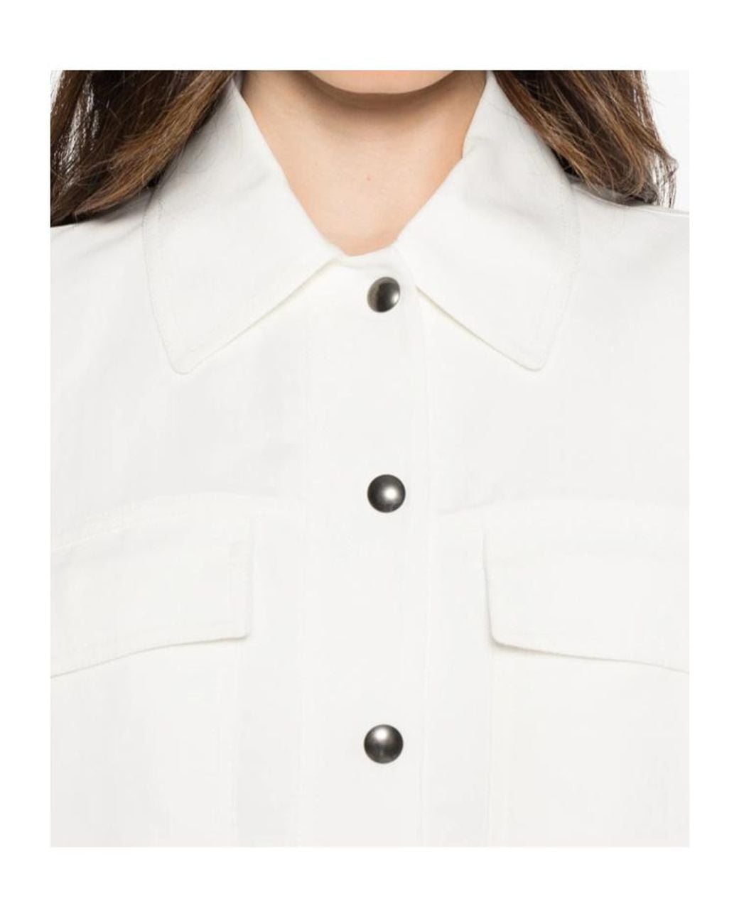 Brunello Cucinelli White Long-Sleeve Casual Jacket