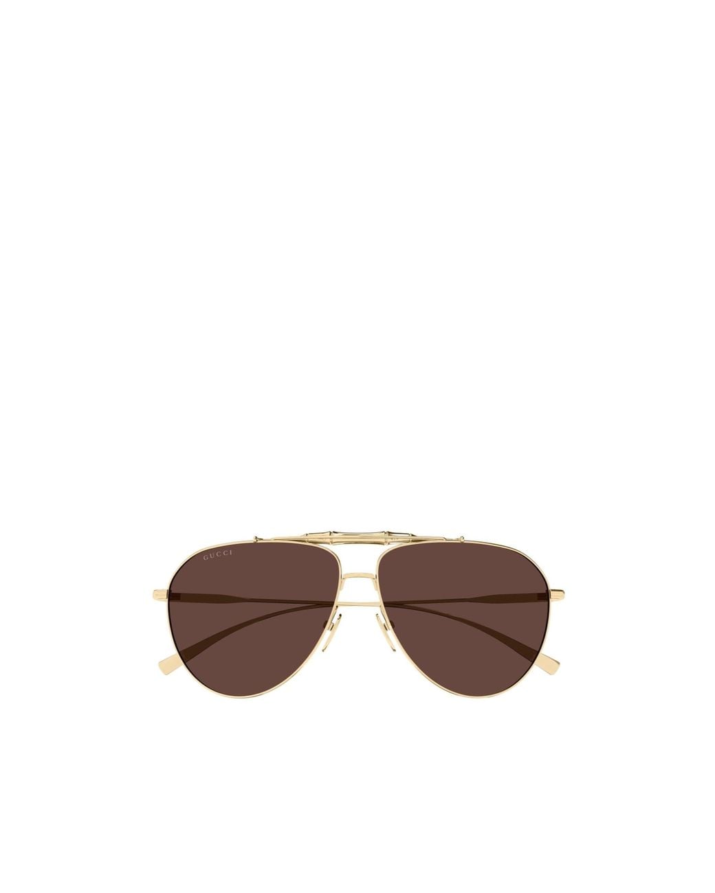 Gucci Brown Eyewear Aviator Frame Sunglasses for men