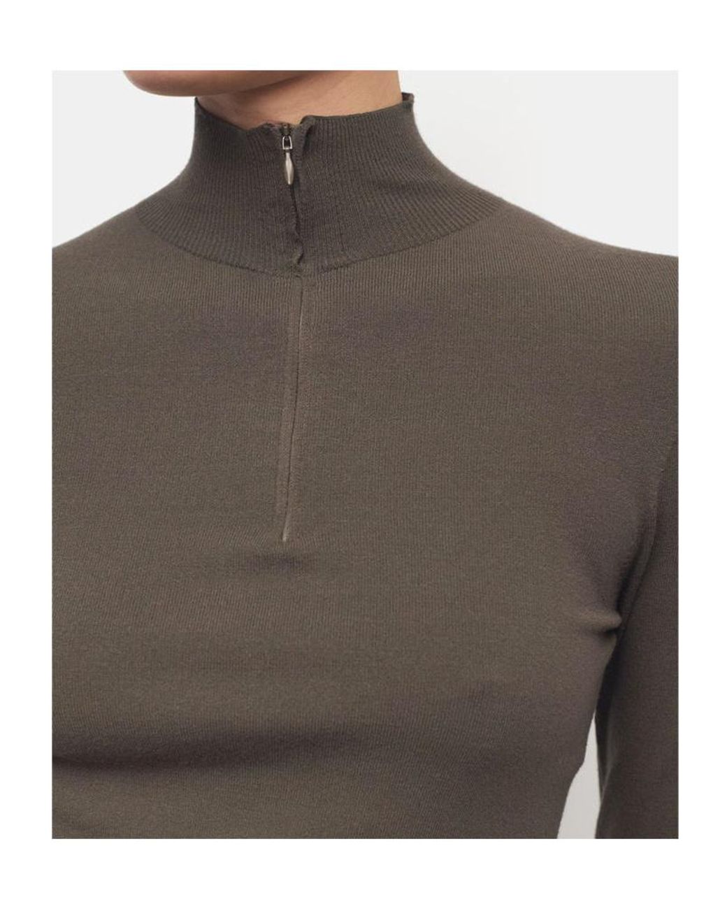 The Row Green Lalea Stretch-Knit Top