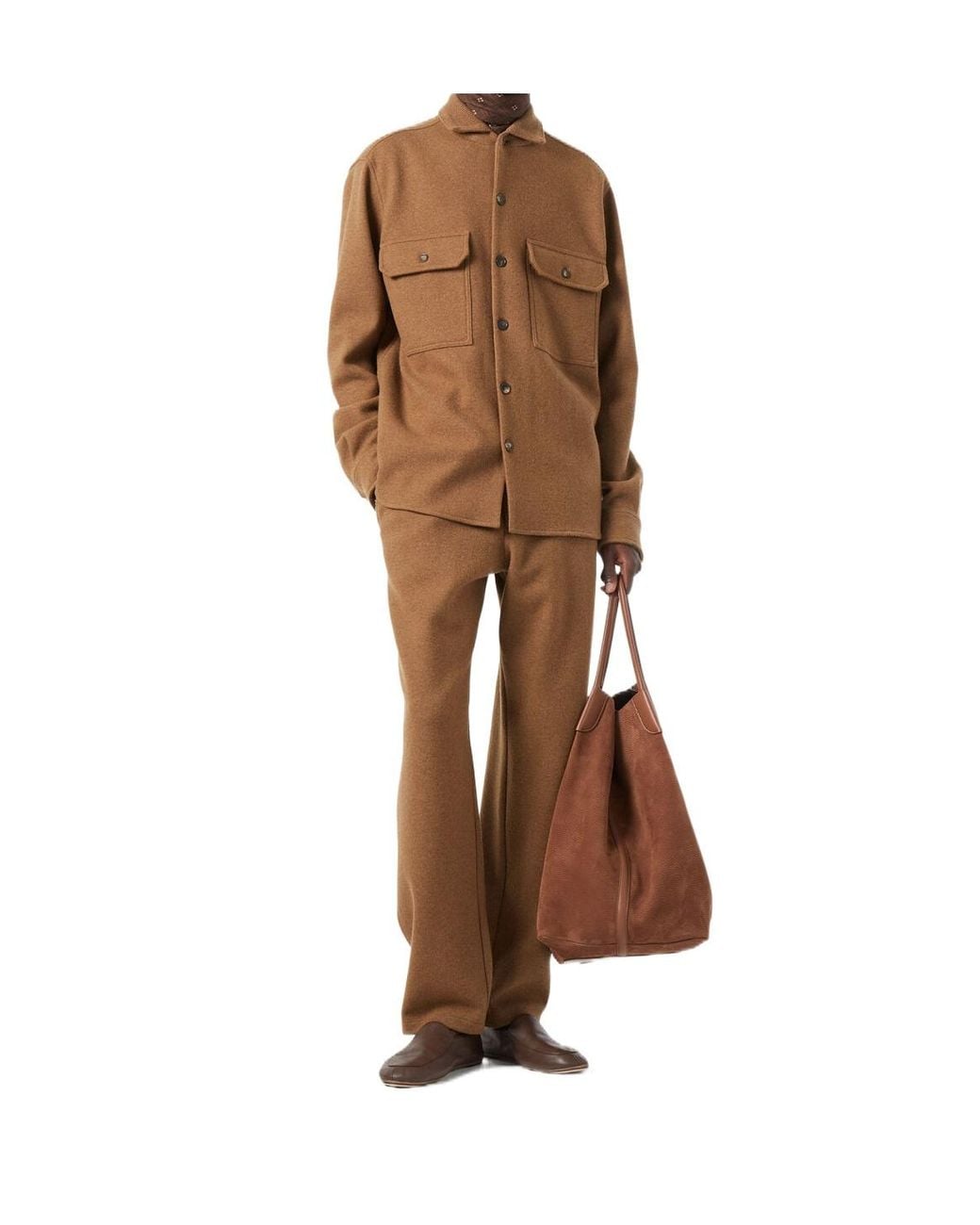 Loro Piana Brown Hazel Overshirt for men