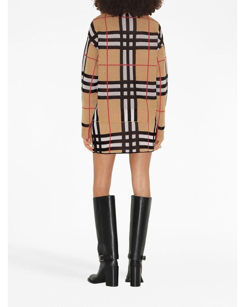 Burberry Brown Vintage Check Knitted Jumper