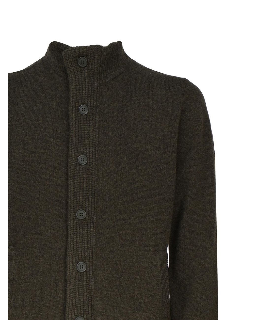Barbour Blue High-Neck Button-Up Cardigan for men