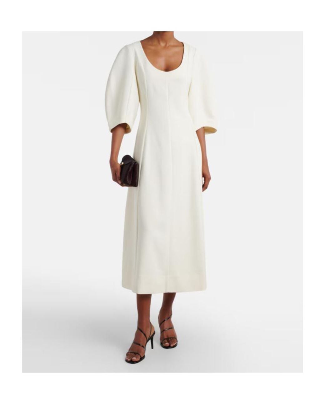 Rohe White Round Neck Dress