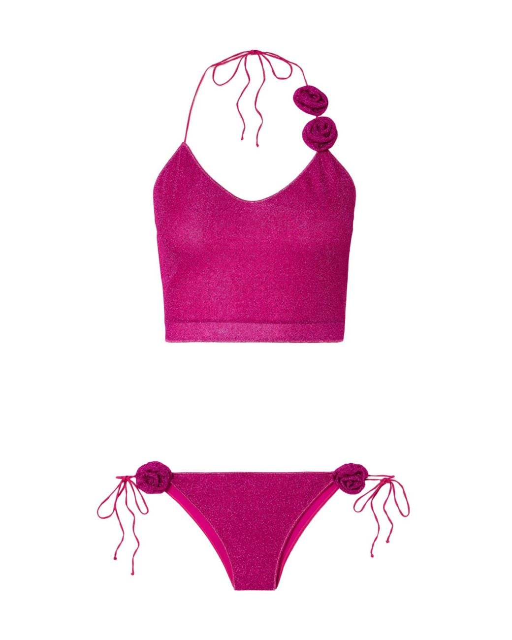 Oseree Purple Tie Detail Bikini