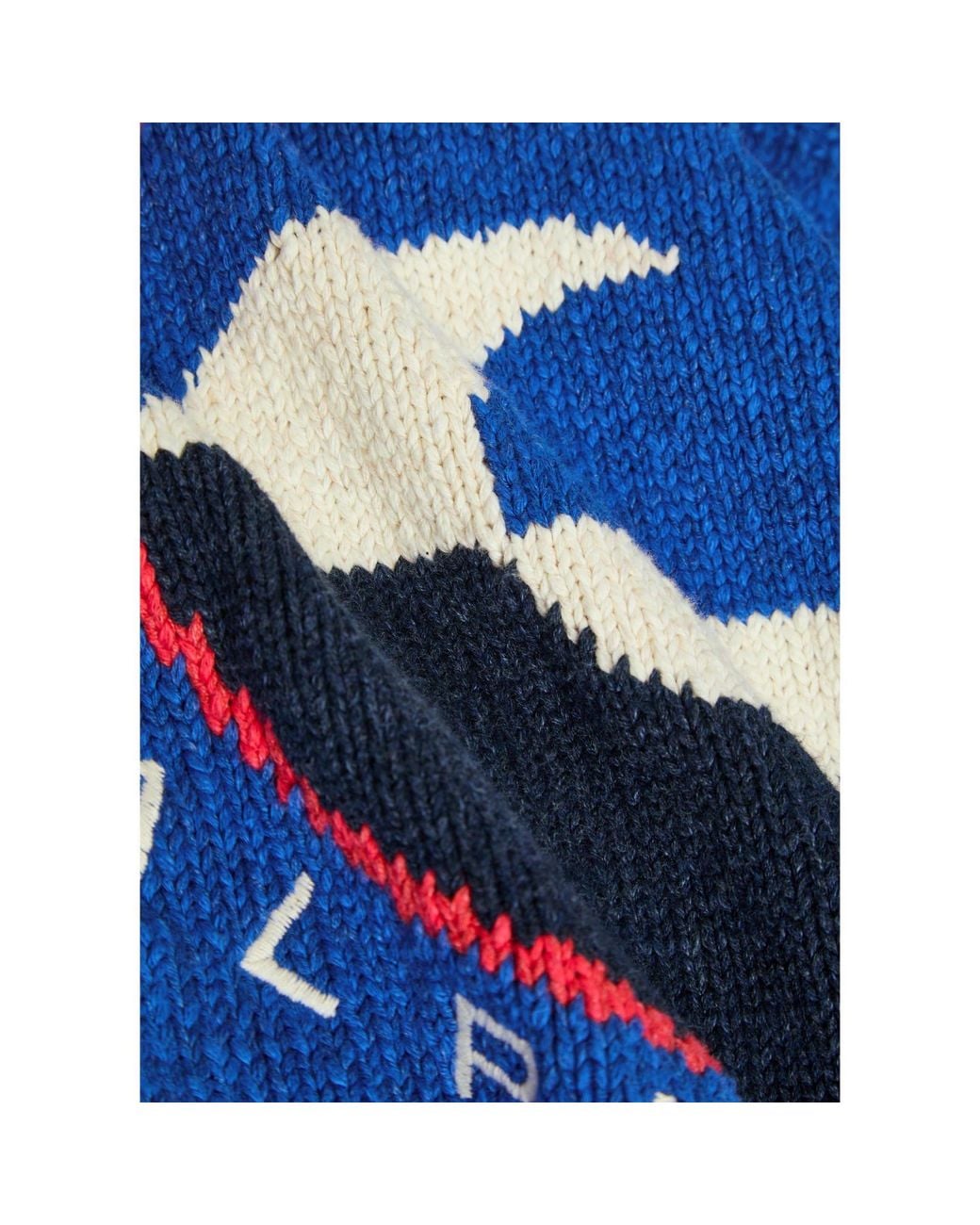 Polo Ralph Lauren Blue Cotton Cable Knit Cardigan