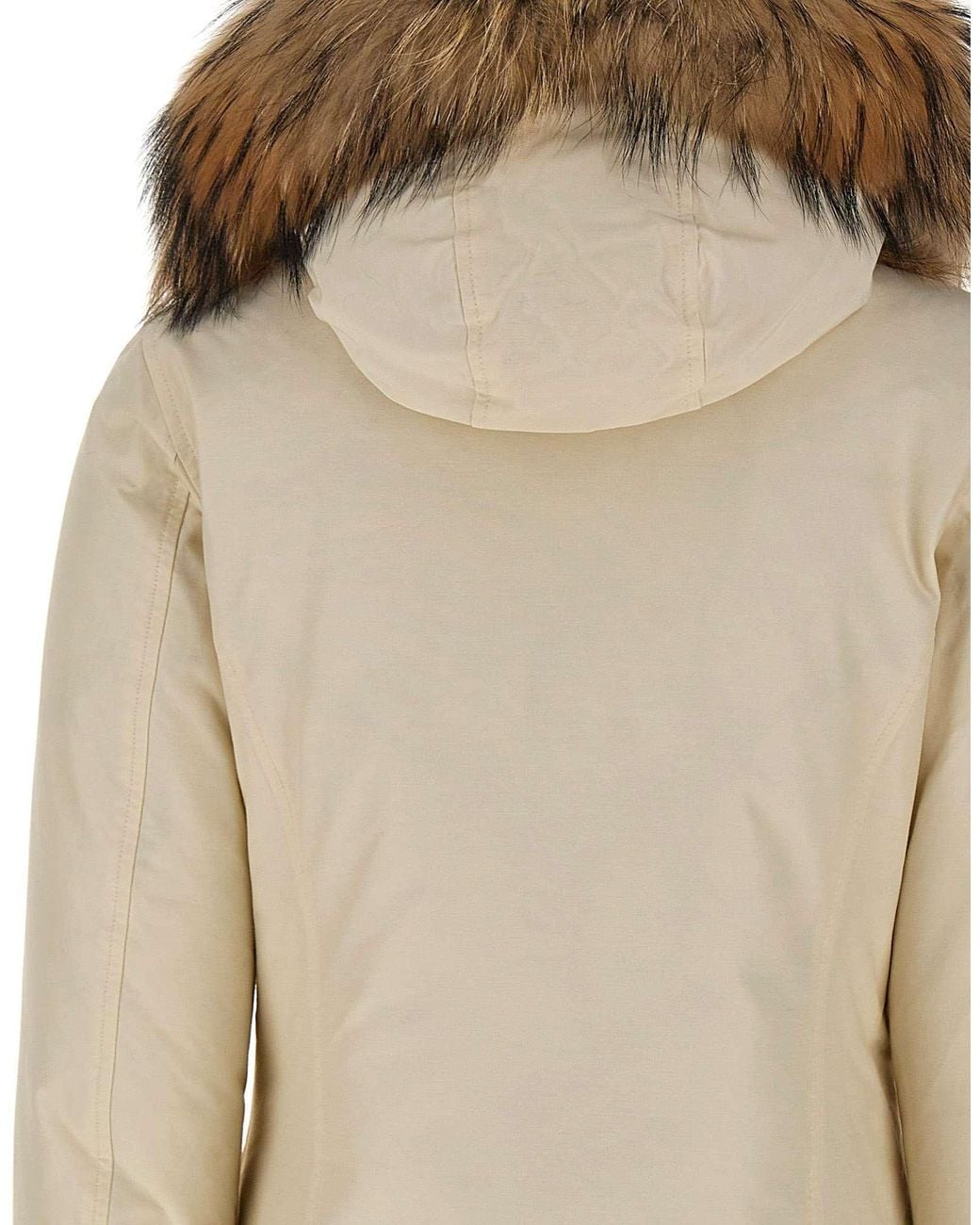 Woolrich Natural Arctic Raccoon Hooded Parka Coat