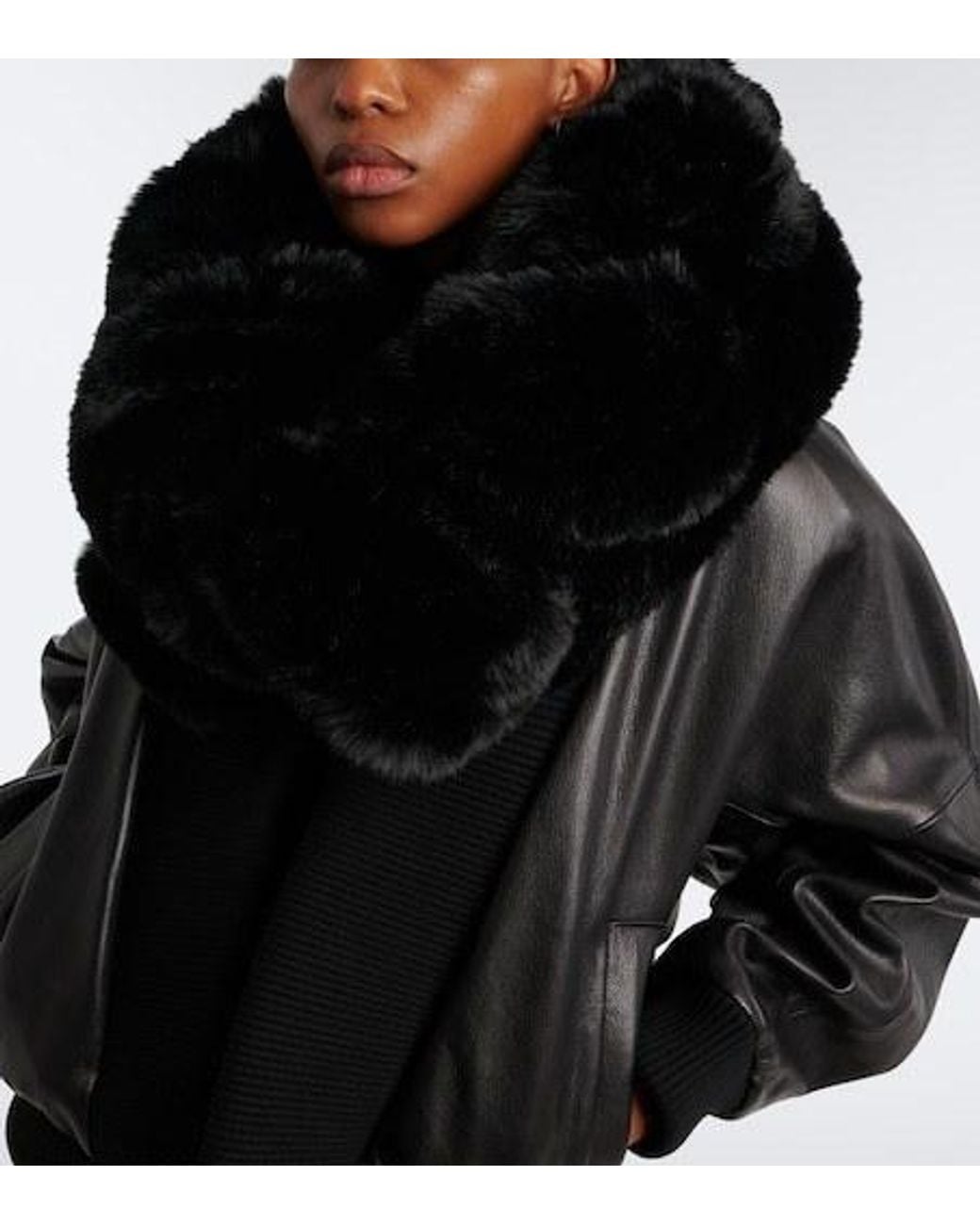 Magda Butrym Black Solid-Color Neck Warmer