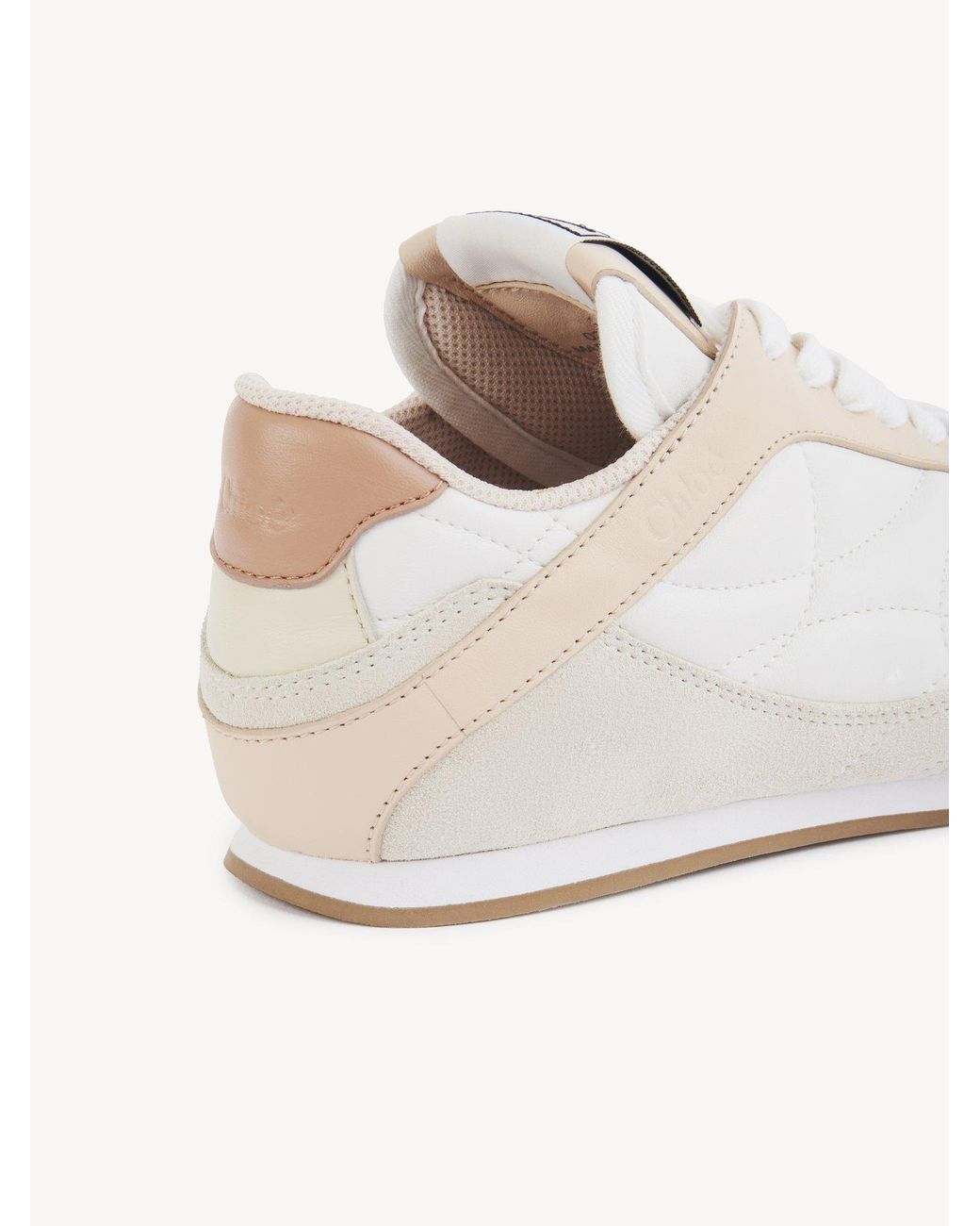 Chloé White Chloé Logo Detailed Lace-Up Sneakers