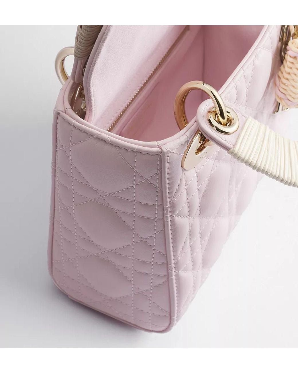 Dior Pink Iviera Mini Lady Bag With Strap