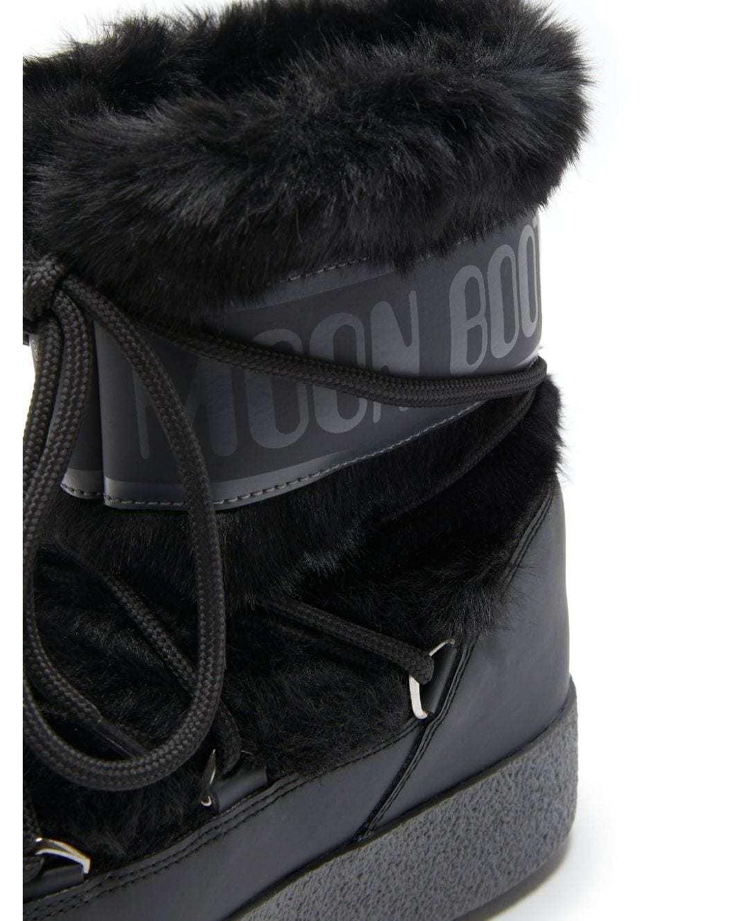 Moon Boot Black Ltrack Faux Fur Wp Ankle Snow Boots
