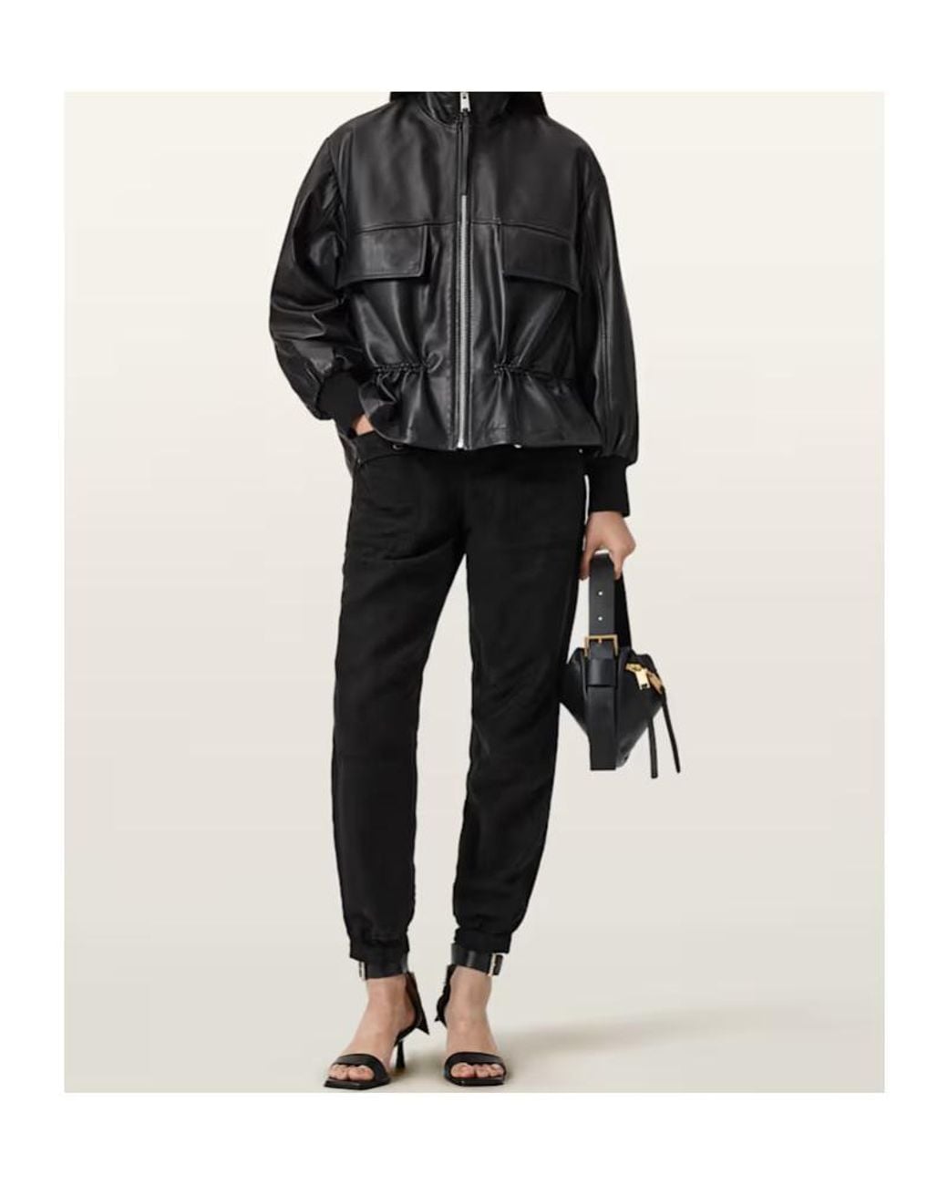 AllSaints Black Val Utility Pants