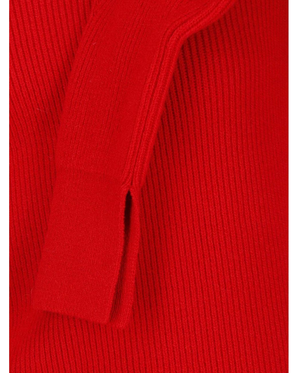 Givenchy Red Slashed Midi Dress