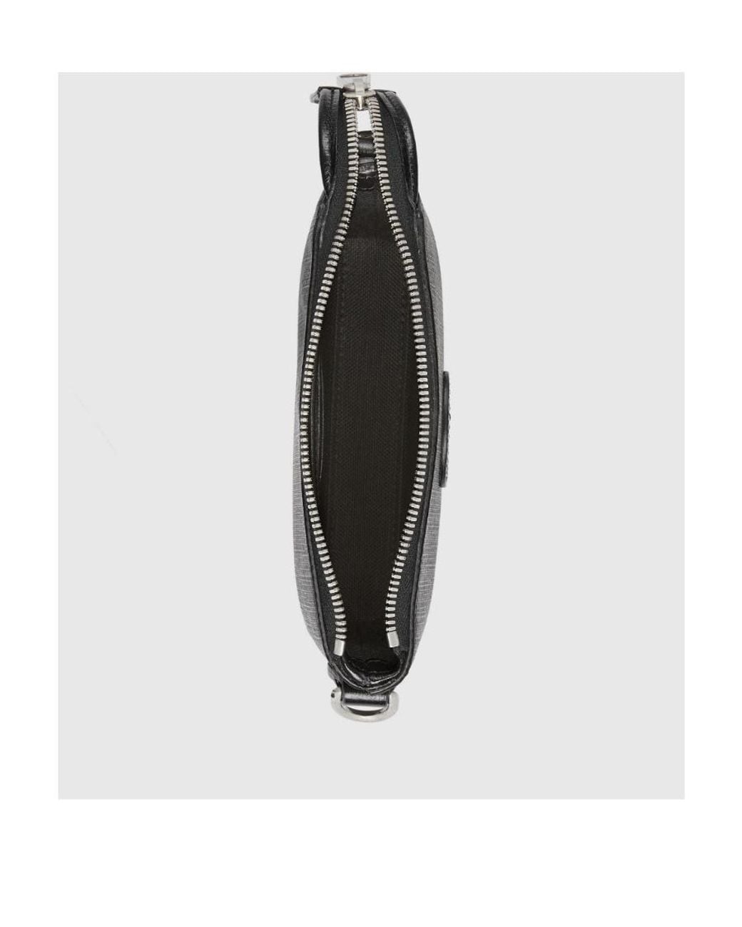 Gucci Black Gg Supreme Zipped Messenger Bag for men