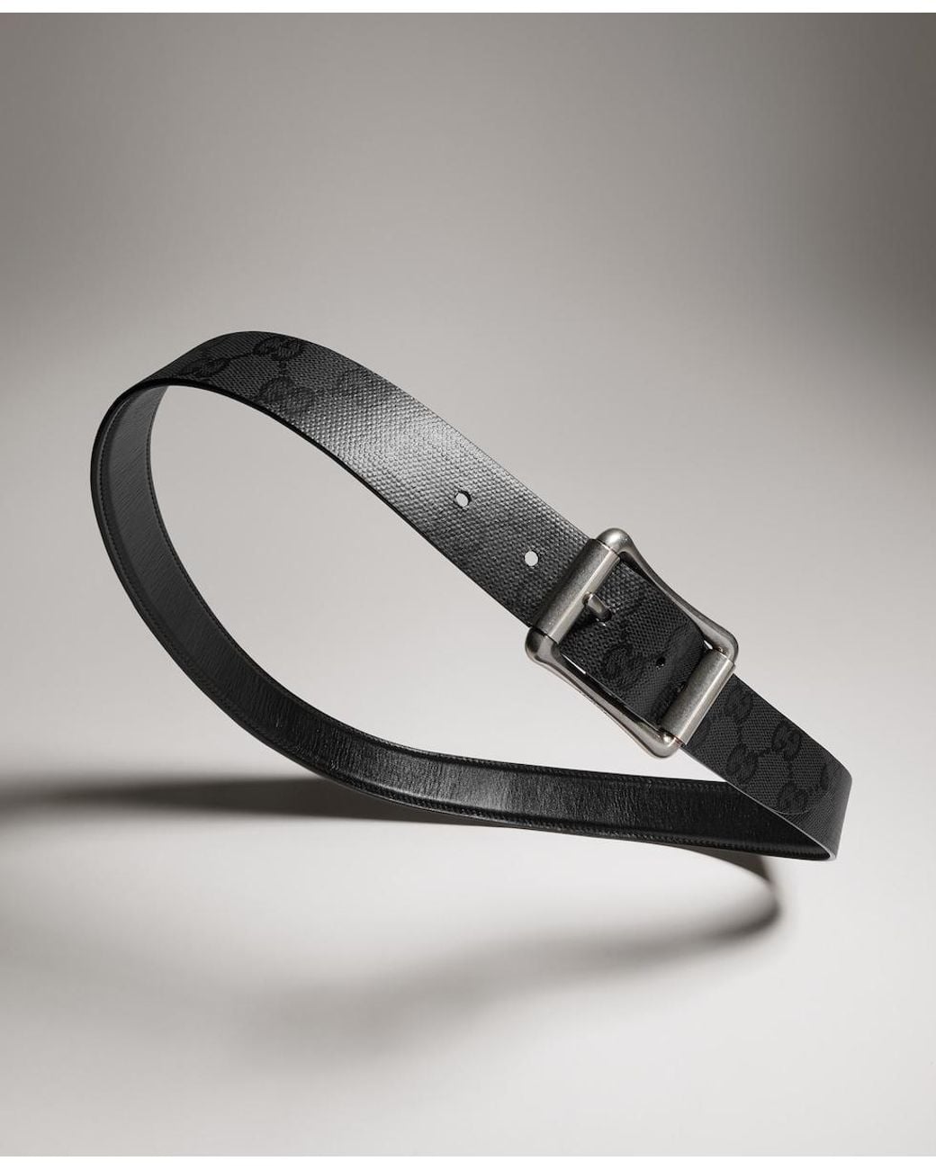 Gucci White Reversible Belt With Roller Buckle for men