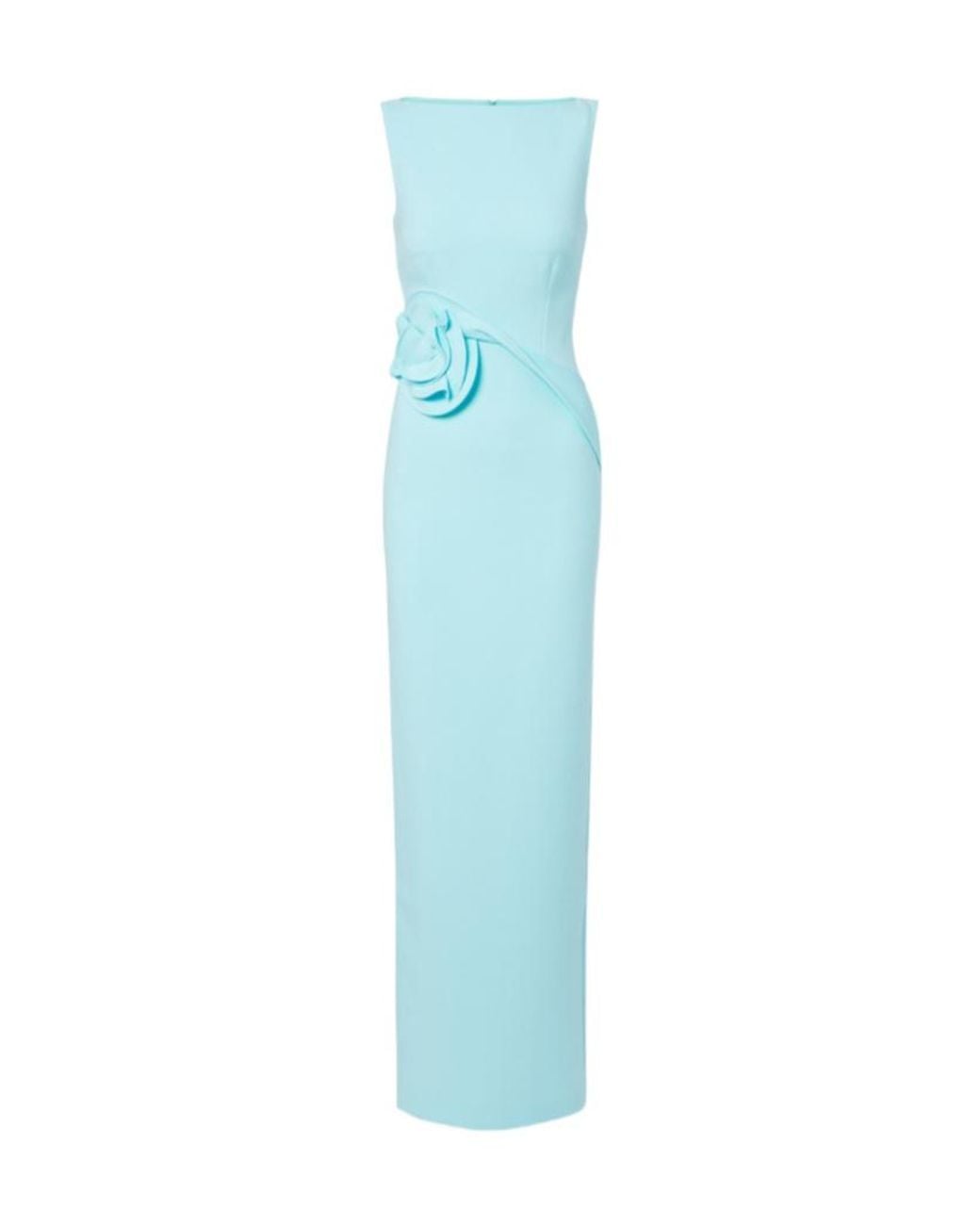 Roland Mouret Blue Floral-Applique Gown