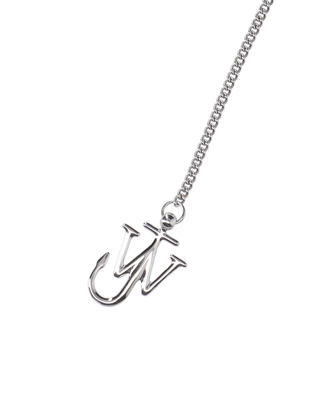 J.W. Anderson White Jw Anderson Anchor Pendant Chain Necklace